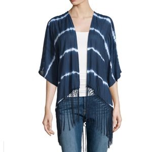 NEW Tie-Dye Tassel Trim Cardigan size XS